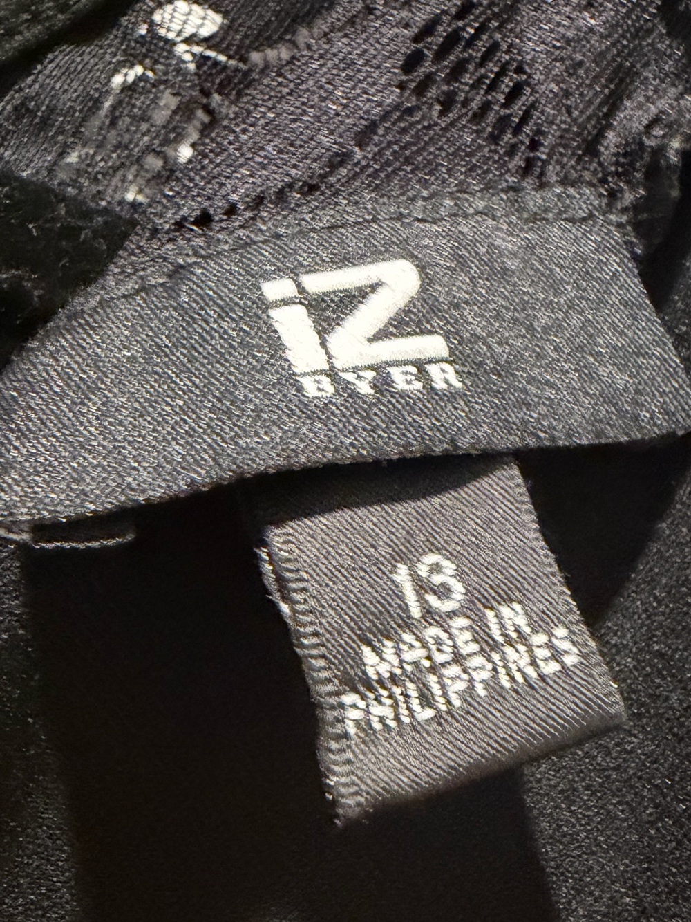 Iz Byer Black Lace-Panel Cap Sleeve Mini Dress - Picture 3 of 3